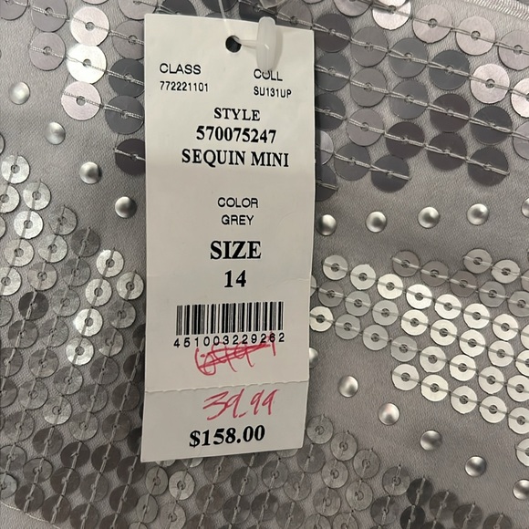 Whbm solve sequin mini skirt size 14 - Picture 3 of 3